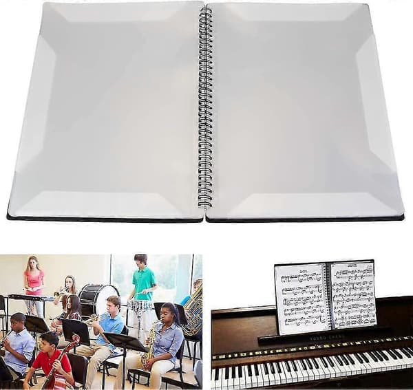 Musikkmappe A4 Størrelse Notearkmappe Dokumentholder Oppbevaringsmappe