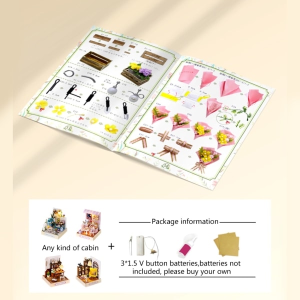 DIY Dockhus Miniatyr med Möbler Trä Mini Hus Kits Rum Dekorationer Hantverk Present till Tonåringar Vuxna Kvinnor Män null - 3