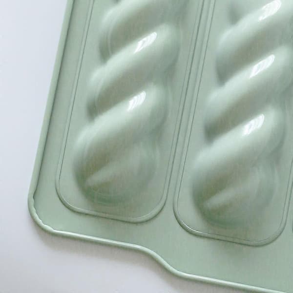8-rums Macaron - Grønt snoet mønsterform Brownies Bageplade med non-stick