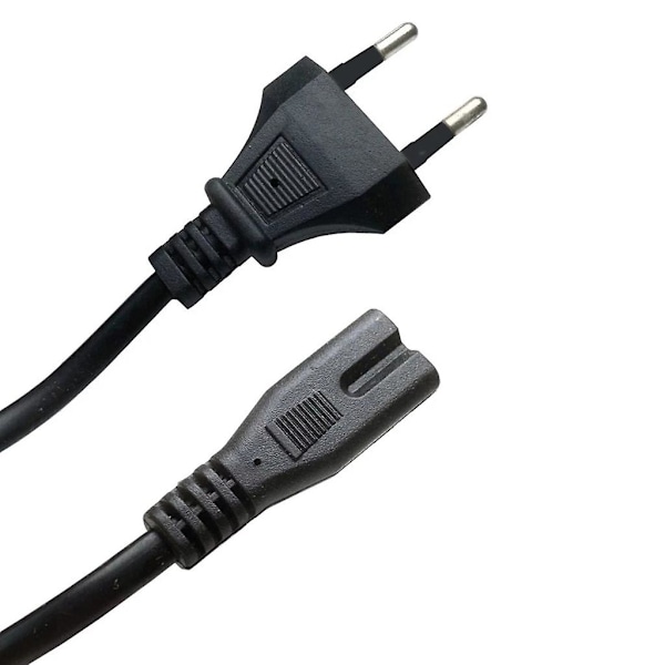 Europæisk 2-polet til C7 Strømforsyningsadapterkabel Rejse IEC C7 Strømkabel 1.5m