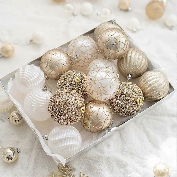 Juldekorationer 2023 Julgranskulor Hänge Jul Hem Glad Fest Bröllop Ornament Tillbehör Plast 12PCS