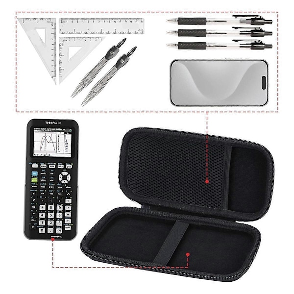 Hårdt etui kompatibelt med TI-84 Plus /TI-84 Plus/TI-Nspire CXII CAS/TI-Nspire CXII/TI-83 Plus/TI-89 Titanium/TI-85 /TI-86