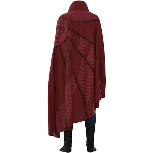 2022 Børne Dr. Superhelt Strange Kostume Deluxe Jumpsuit Rød Krave Kappe Outfit Til Halloween Cosplay Kostumefest Udklædning (M 140CM)