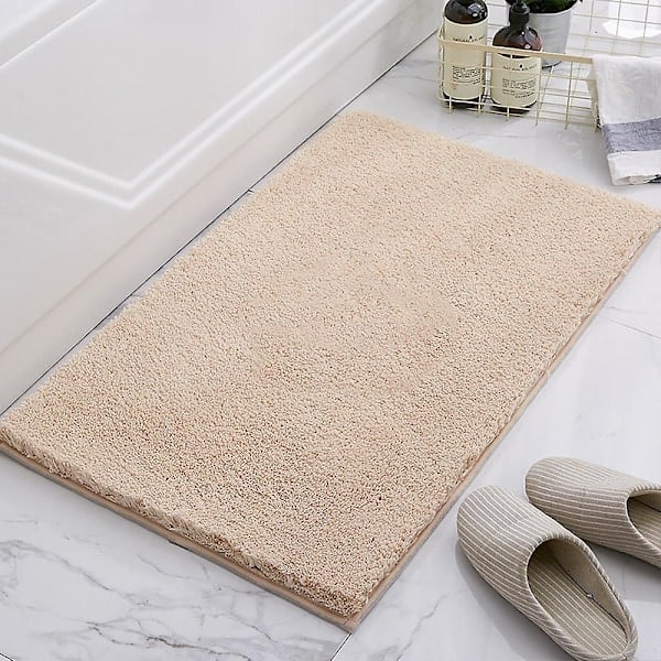 Hushålls Vattenabsorberande Dörrmatta Halkfri Toalettmatta för Hem Inomhus Utomhus Kontor Fest Beige