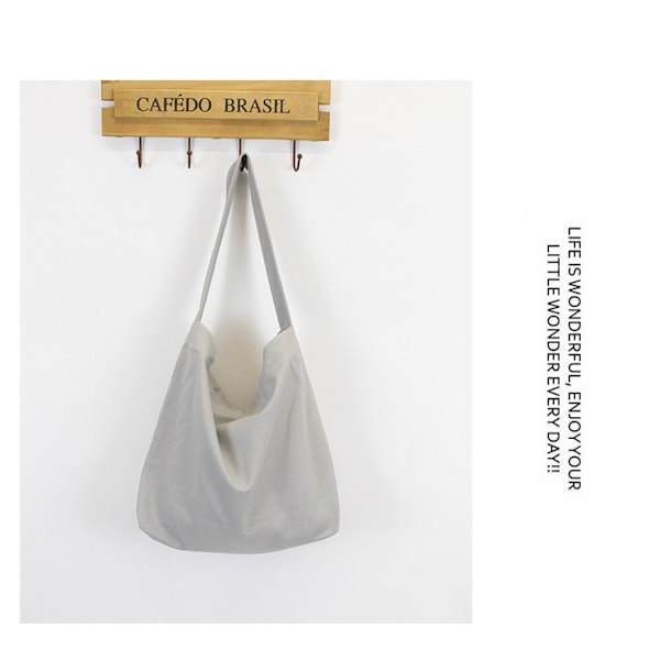 Muji canvasväska 35 x 45 cm (grå), axelväska, canvasväska, sho