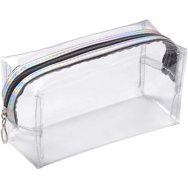 Elionless Clear Pencil Case, Large Capacity Zipper Pen Pencil Bag Pouch Flower Transparent Makeup Bag Travel(Daisy Yellow)