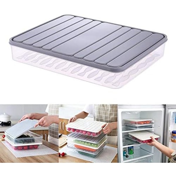 crisper 1 compartment stackable refrigerator food container thin storage box