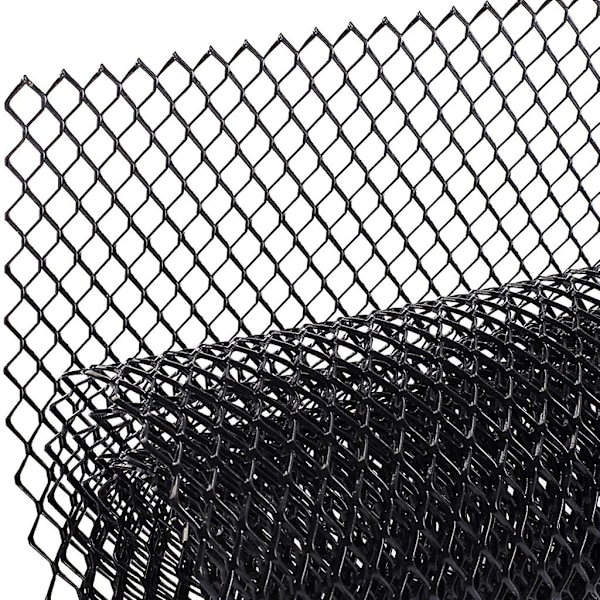 Bilgrill Mesh Aluminium Bil Race Grill Nät Ventil Tuning Hållbar Honeycombs Mesh Grill Enkel Installation för Bil Black hexagon 6 12MM