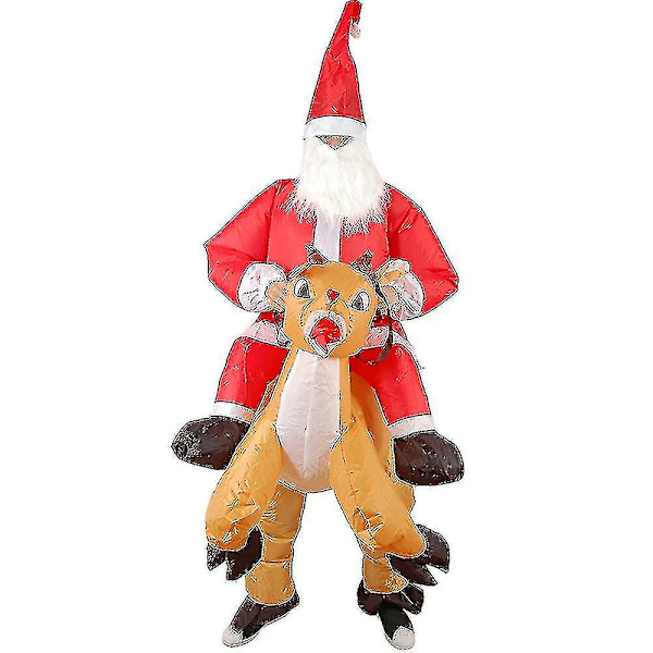 Uppblåsbar Jultomte Kostym för Vuxna, Djur, Anime, Cosplay, Ridbar Ren, Uppblåsbar Karnevalskostym
