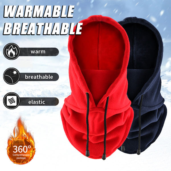 Fleece Mænds Balaclava Vinterhue Beanies Varmer Vindtæt Fuld Coffee