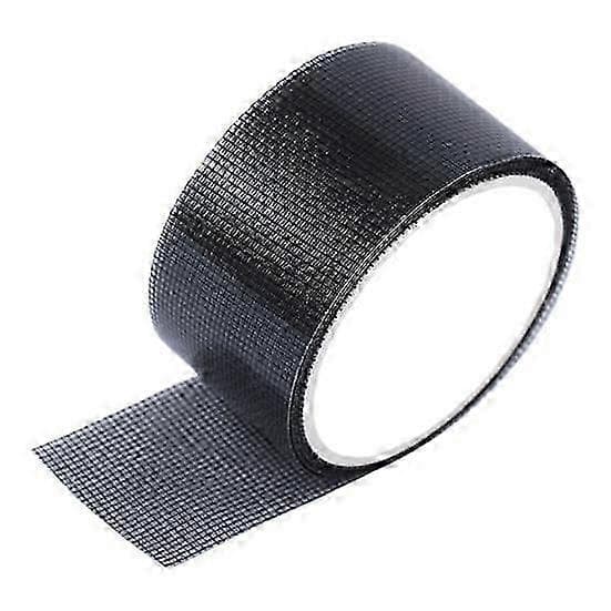 Vinduesnet Reparationstape Stærk Klæbemiddel Ekstra Lang Bred Anvendelse Glasfiber Net Reparationssæt-God black