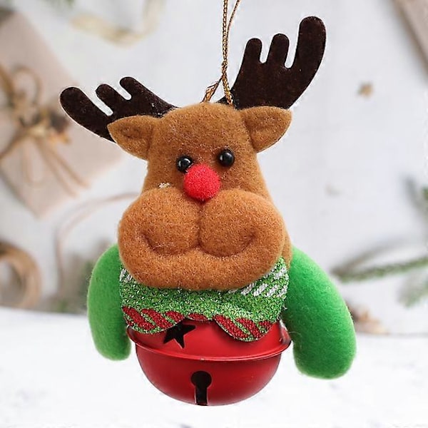 12/1 stk. Juleplys Dukke Ornamenter Julemand Snemand Juletræ Hængende Vedhæng Hjem Jule Nytår Fest Dekorationer Gaver 02-E(11x7cm)