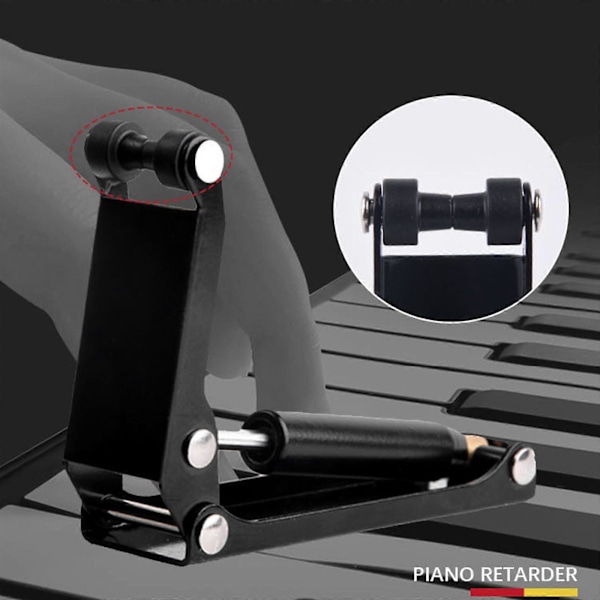 Piano Långsam Stängningsanordning Långsam Nedfällning Piano Tangentbordslock Nedstigningskontroll Black