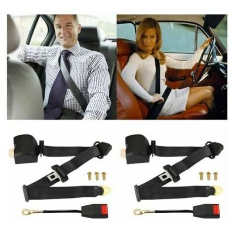 Justerbart 3-punkts sikkerhetsbelte – Polyester – Strekkfasthet 26700 N – Lengde 2,8 m – Rask installasjon