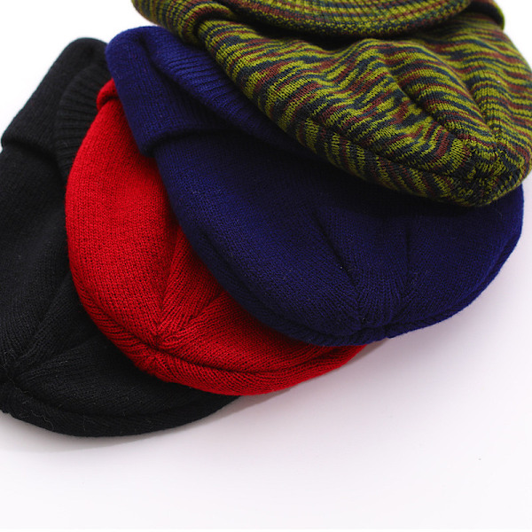 Solid Beanie / Beanie med Visir - Flere Farger Dark gray