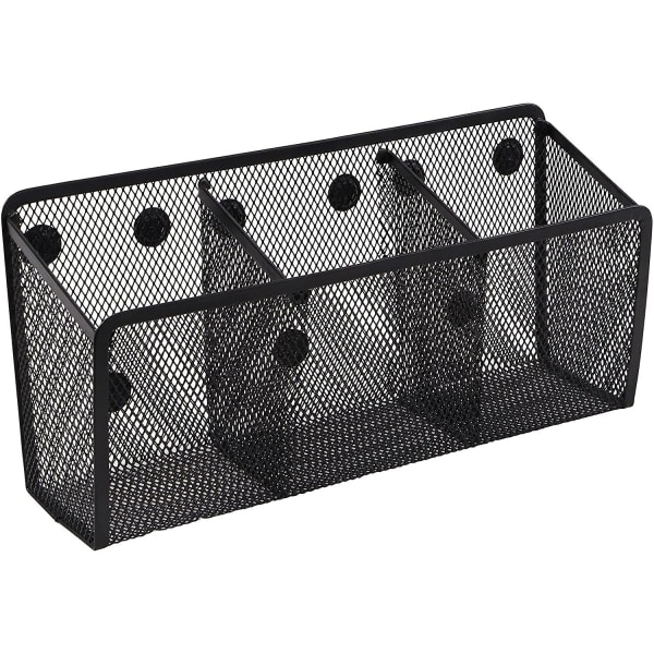 Magnetisk Penneholder, Mesh Opbevaringskurv med Ekstra Stærk Magnet til Køleskab, Whiteboard, Skabstilbehør, Kontorartikler Organizer