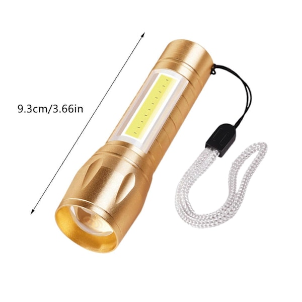 LED-ficklampa 1000 Lumen Super Ljus Ficklampa Zoombar Uppladdningsbar Ficklampa Med 3 Lägen Kraftfull Handhållen Ficklampa