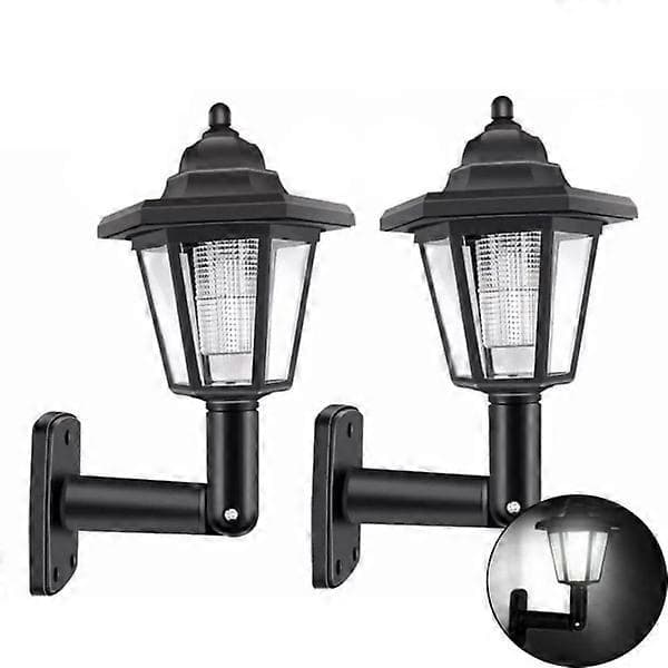 Heksagonale solcellelamper Retro Lanterne 2pcs