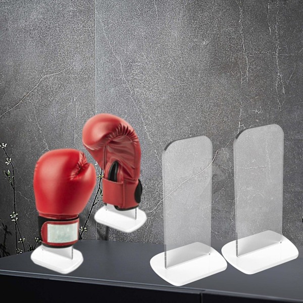 2 stk. Boksehandskedisplay Stativ Autografholder Robust Holdbar Display og Opbevaring Detaildisplay Stativ til Bordplader Butik White 8cmx5cmx15cm