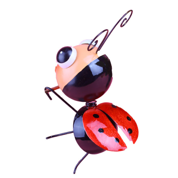 Iron Ladybug Ornament Garden Decoration Metal Art Insect Park Lawn Decoration