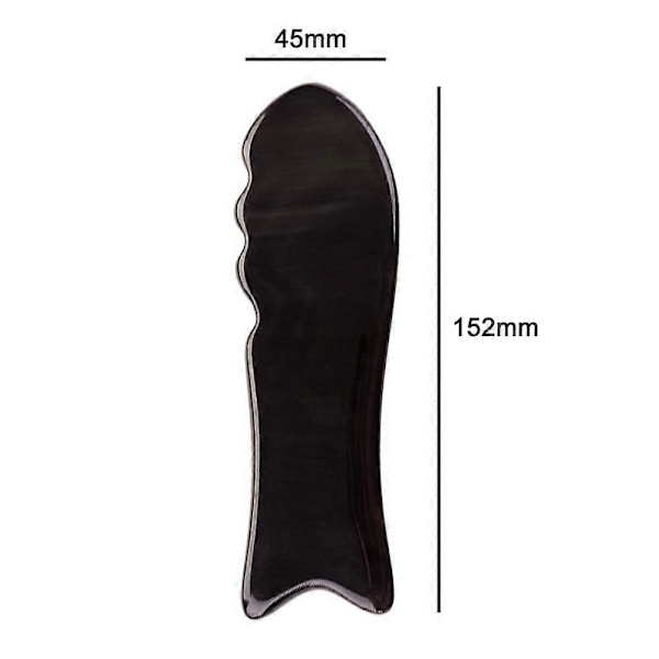 Bøffelhorn Gua Sha Gua Sha Massasjeverktøy Brett (Fiskeform)