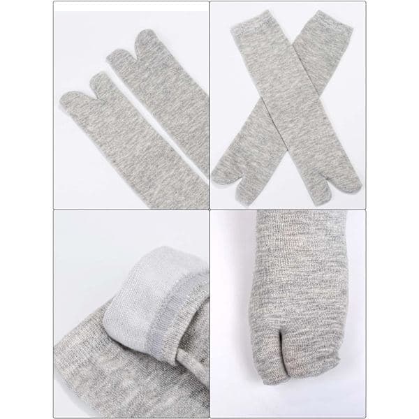 6 par unisex Tabi flip-flop sokker Geta sokker bomuld split tå Tabi sokker elastisk til kvinder og mænd, Multicolor,