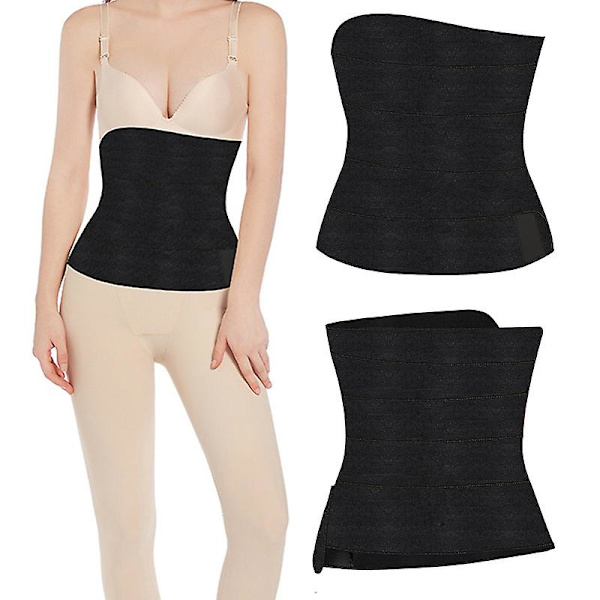 Snatch Me Up Bandage Wrap Lændestøttebælte Justerbare Komfortable Rygstøtter til Lindring af Lændesmerter Black 4m
