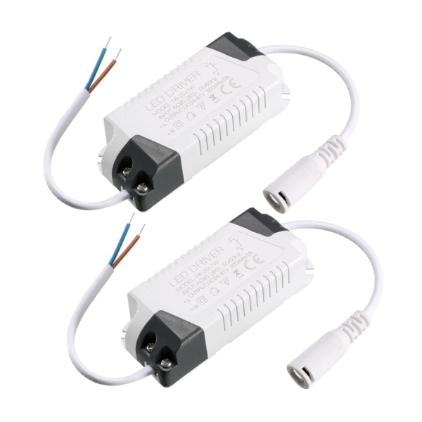 LED-driver 18-25W konstant strøm 300mA Strøm AC 85-265V Utgang 54-87V DC-kontakt Ekstern strøm LED taklampe transformator 2 stk