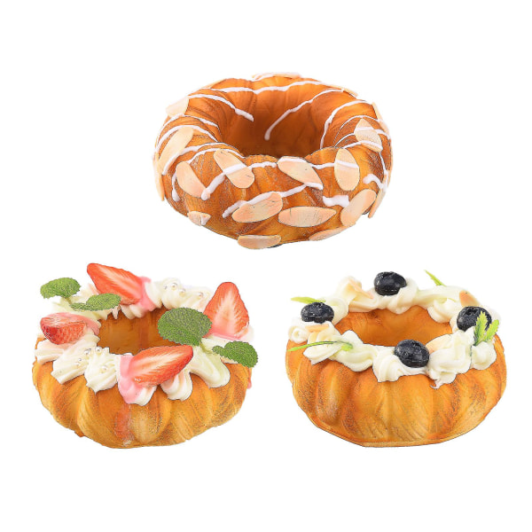 3st Frukt Fake Donuts Kreativa Gör-det-själv Bakery Room Fotografi rekvisita