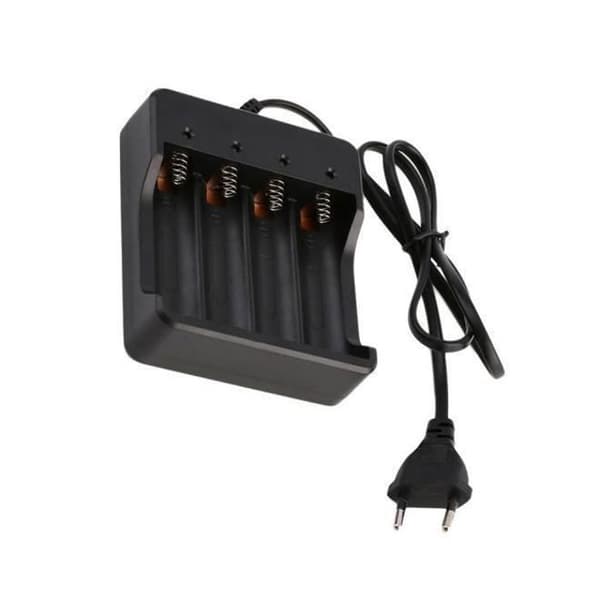 Batterioplader - 4x 18650 3.7V 9800mAh - Gul - Sort - Udendørs