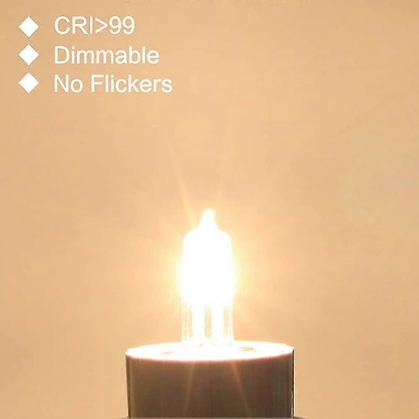 Halogenpærer G4 20w 12v, Varm Hvid 2800k, Dæmpbar Transparent Kapsel 10