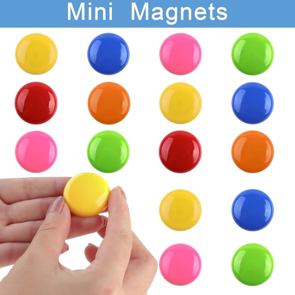 Jääkaappimagneetti, 24 kpl Vahvat Pyöreät Magneetit, Valkotaulumagneetti, Mini Pienet Magneetit, Itseliimautuvat Magneetit, 3 cm Käsityömagneetit Ilmoitustaululle, Jääkaappiin