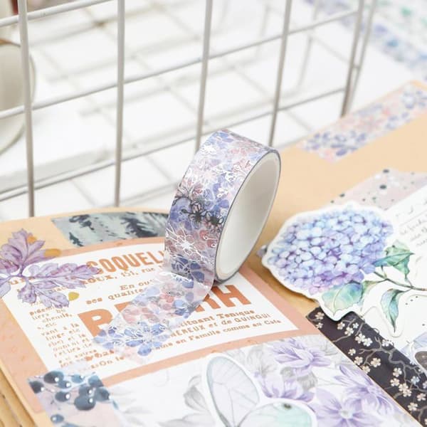 Washi-tejp - 6 rullar - Dekorativt papper - Scrapbooking och pyssel - 15 mm x 2 m