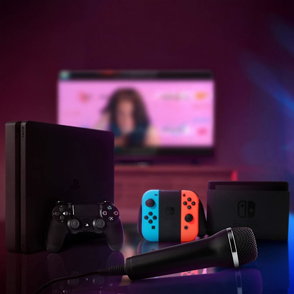 2 Universaalia USB-mikrofonia karaokelle ja äänitykselle (Wii, PS3, PS4, XboxOne, PC) - Musta