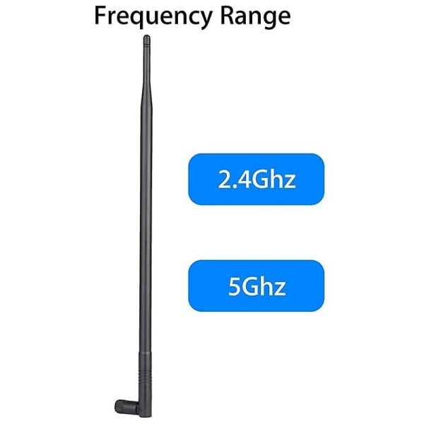 10dbi 2.4ghz 5ghz Wifi Booster Omnidireksjonell Antenne Rp-sma for Ruter Rt-ac66u Rt-n66u Rt-n16 A