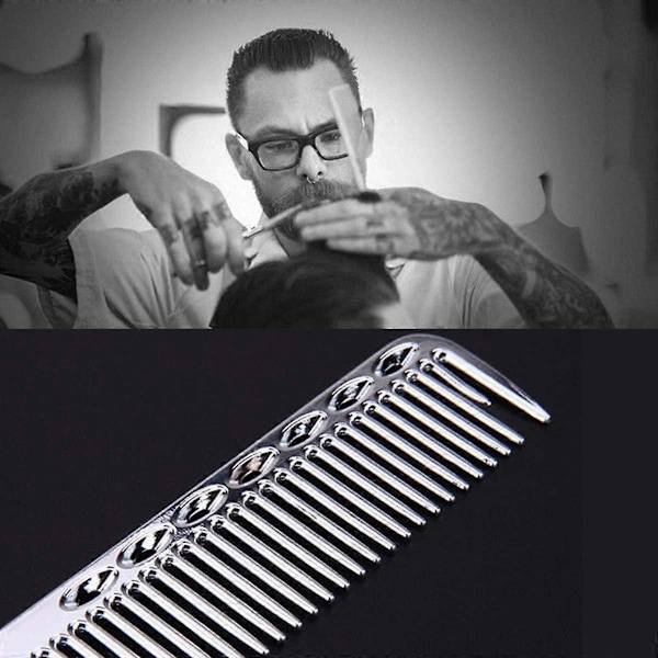 Professionell Barberarkam, Flygplansaluminium Metall Klippkam Frisör Barberarsalong Kam färg 6