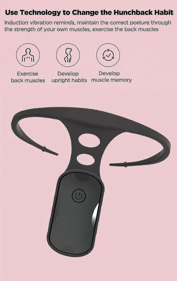 Smart Posture Correction Enhed med Indbygget Chip og Vibrationspåmindelse til Lindring af Pukkelryg