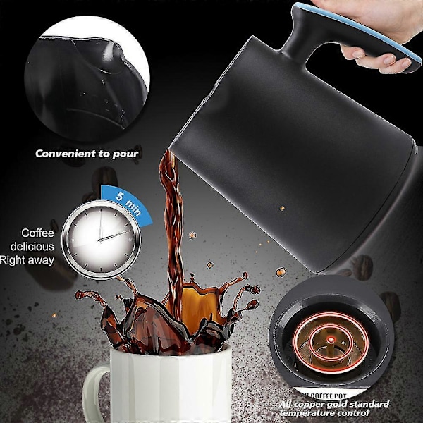 Automatisk tyrkisk kaffemaskine elektrisk kande AC 220~240v formalet kaffemaskine-yyc Sky Blue