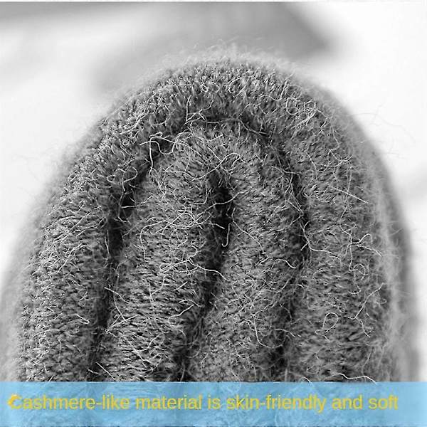 Vinter Alpaca Ull Fingerlösa Vantar För Varma Mäns Stickade Halvfinger Vantar light gray