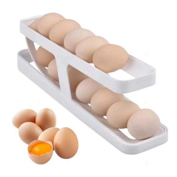 Egg container for refrigerator, egg dispenser, egg holder, egg storage