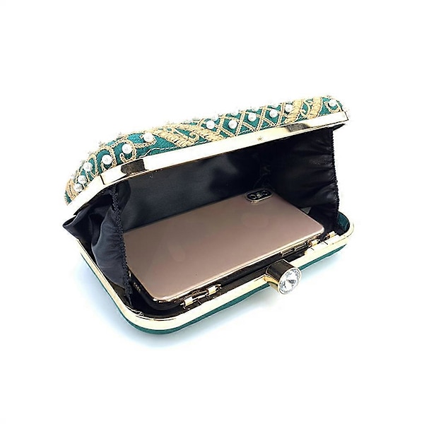 Dame Aften Taske Håndtaske Fest Bryllup Brude Clutch med Aftagelig Kæde H