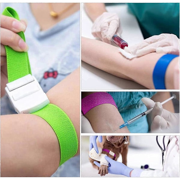 5-pakning Tourniquet Elastisk Førstehjelp Nød Medisinsk Spenne Hurtigutløserbånd Profesjonell Hemostatisk Blod Tourniquet for Hjem Utendørs Sport Camping