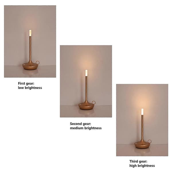 Bordslampa - Uppladdningsbar Usb-c Trådlös Touchlampa Camping Ljus Multicolour Black