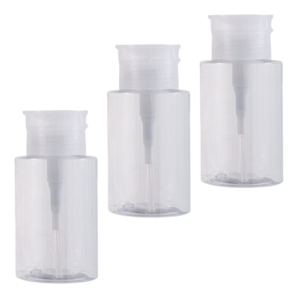 3x Painettava Pumppupullo Annostelija Uudelleentäytettävä Kirkas Kynsilakalle 150ml 150ml Other