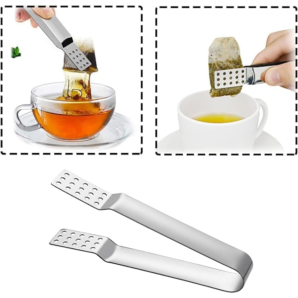 Teposeklipper, Teposeklemmer i Rustfritt Stål, Multifunksjonell Teposeklemmer, Teposeklemmer, Kjøkkenredskap for å Klippe Teposer