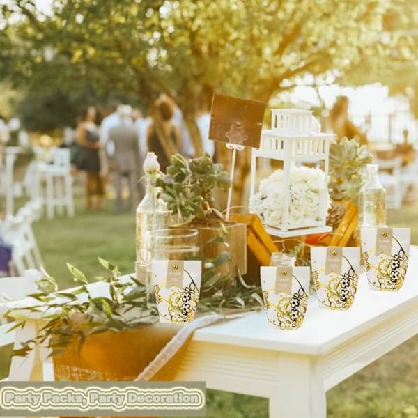 50 kpl Paper Candy Boxes, Makeat Makeat -lahjapakkauksia, Juhla-lahjapusseja, Luovia Paperiherkkupakkauksia White