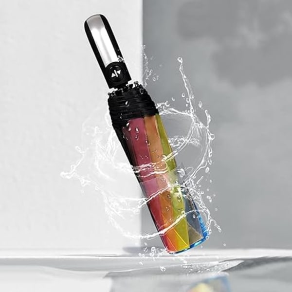 Luoville sateenvarjo, taittuva sateenvarjo, 8 kylkiluuta, repeämäkestävä, tuulenkestävä, kannettava sateenvarjo matkoille