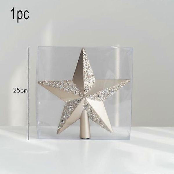 Joulukoristeet 2023 Joulupallot Joulukuusen Pallot Riipus Joulu Koti Iloinen Juhla Häät Koriste Tarvikkeet Muovit 1PC Tree Top Star