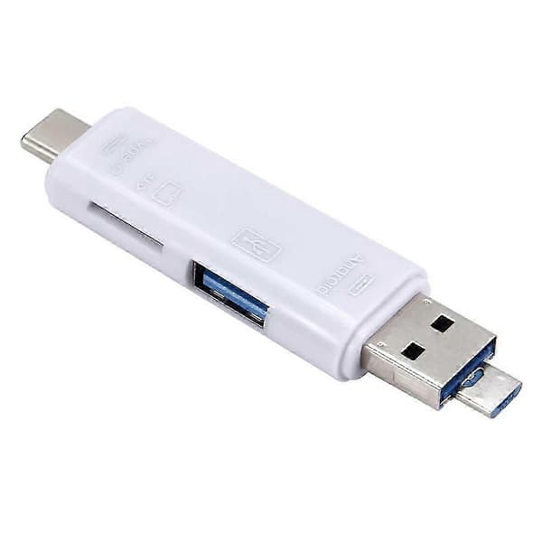 Multifunktionell USB 3.0 Typ C USB Micro-USB SD TF Minneskortläsare för Android Dator Dock OTG T