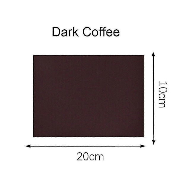 13 Färger Självhäftande Reparationskit Laga Hål Dunjacka Kläder Tvättbara Lappar dark brown